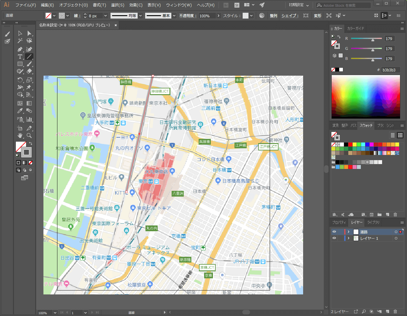 Illustrator初心者の上達方法 Illustratorで地図を作ろう Dokugaku Web Design 独学webデザイン